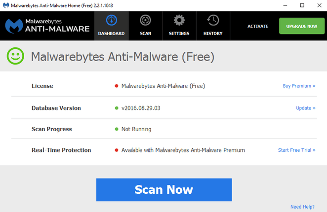 MalwareBytes Dashboard