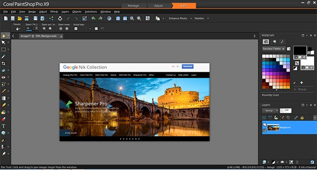 Paintshop Pro Editing Picture