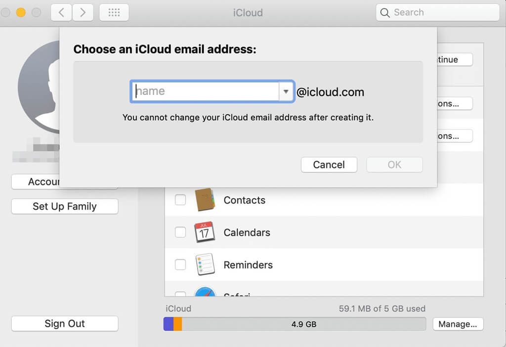 iCloud Mail Creation